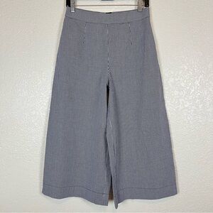 Tularosa Black White Gingham Wide Leg Colette Crop Pants size Medium